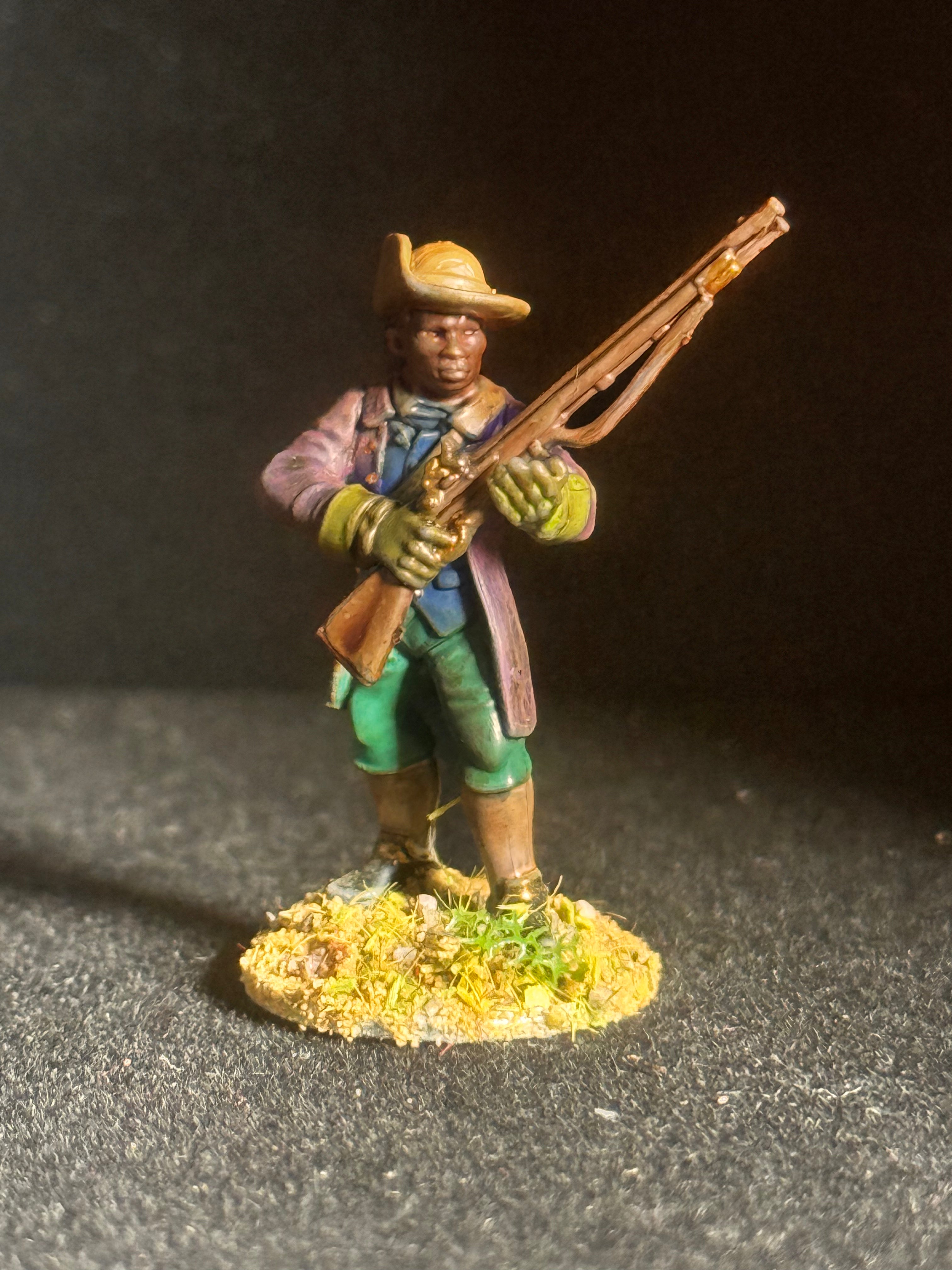 18th-Century Frontier Militia — Hand-Painted 28 mm Single