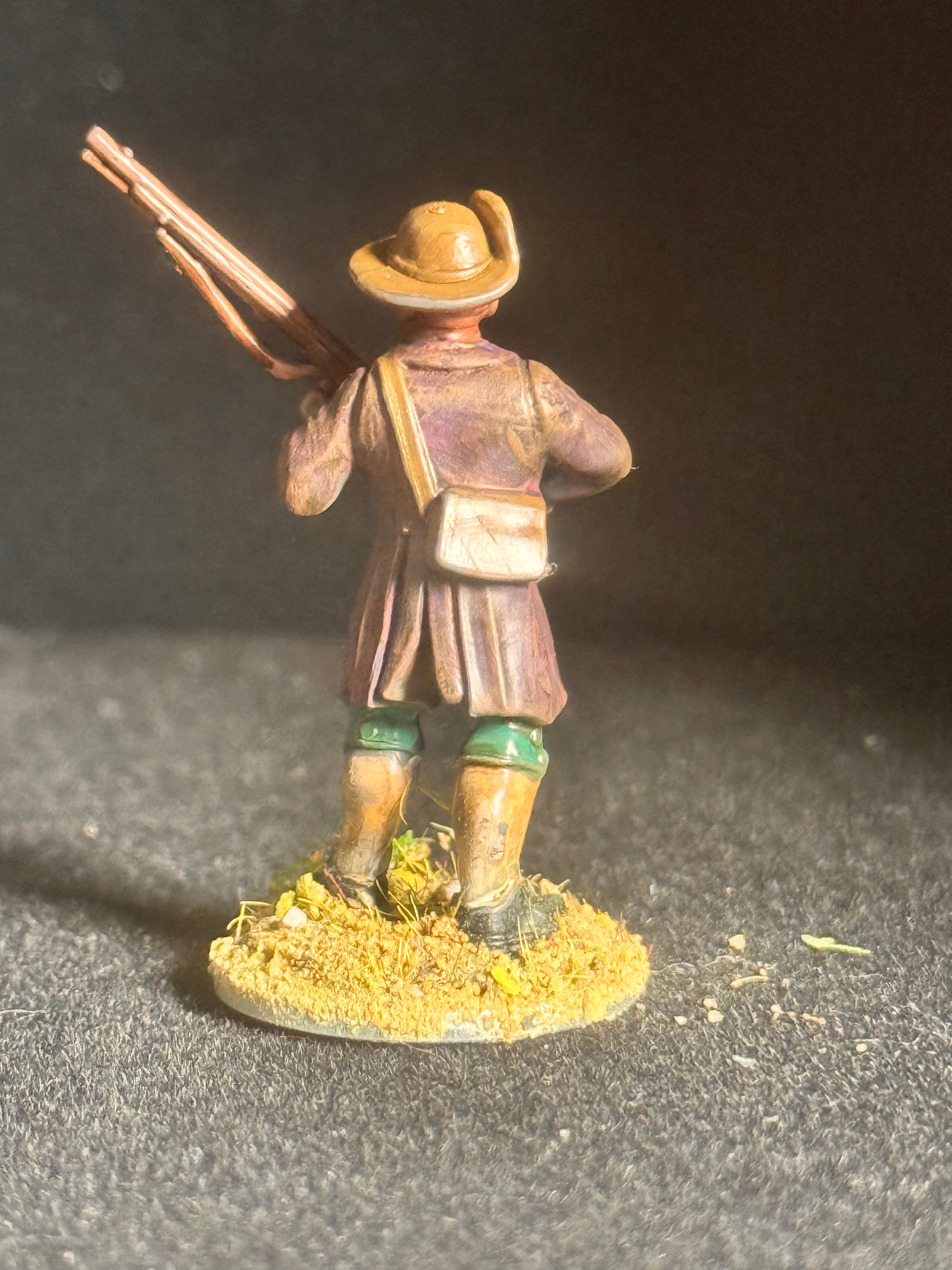 18th-Century Frontier Militia — Hand-Painted 28 mm Single